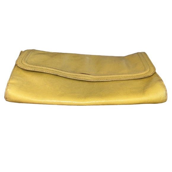 HOBO International Green Yellow Leather Large Clutch - Picture 7 of 16